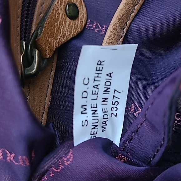 Anuschka Vibrant Hand-painted Leather Crossbody Bag Art-to-wear Boho Unique - Picture 8 of 16